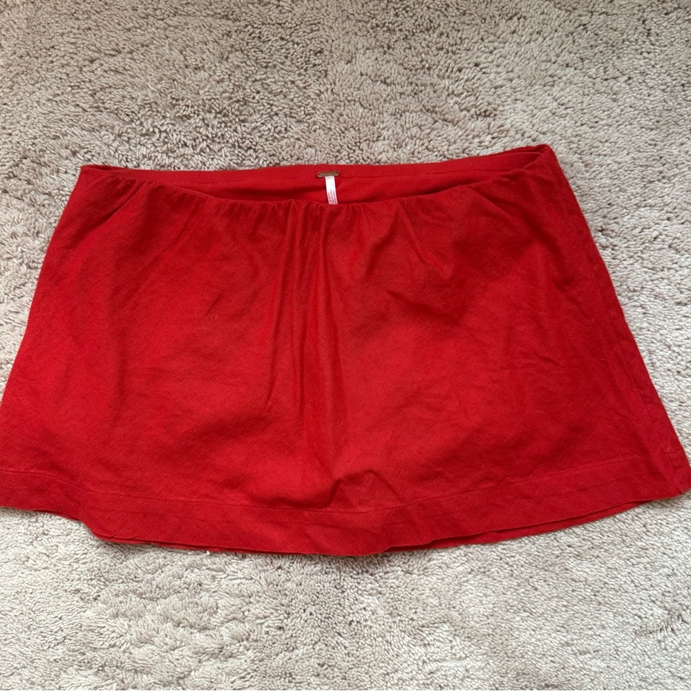 Free People My Little Micro Mini Cotton Linen Skort